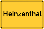 Place name sign Heinzenthal