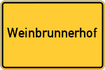 Place name sign Weinbrunnerhof