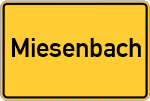 Place name sign Miesenbach