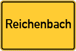 Place name sign Reichenbach, Pfalz