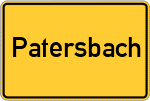 Place name sign Patersbach