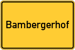 Place name sign Bambergerhof, Pfalz