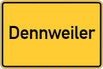 Place name sign Dennweiler
