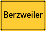 Place name sign Berzweiler