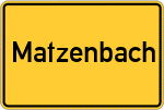Place name sign Matzenbach