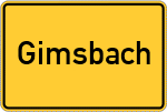 Place name sign Gimsbach