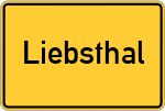 Place name sign Liebsthal