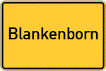 Place name sign Blankenborn