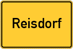 Place name sign Reisdorf