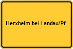 Place name sign Herxheim bei Landau/Pf.