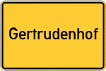 Place name sign Gertrudenhof