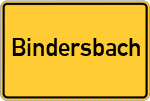 Place name sign Bindersbach