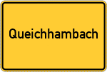Place name sign Queichhambach