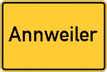 Place name sign Annweiler, Forsthaus