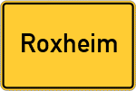 Place name sign Roxheim
