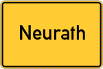 Place name sign Neurath, Hunsrück