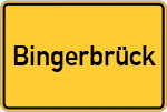 Place name sign Bingerbrück