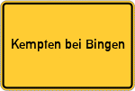 Place name sign Kempten bei Bingen, Rhein