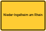 Place name sign Nieder-Ingelheim am Rhein