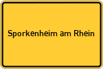 Place name sign Sporkenheim am Rhein