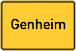 Place name sign Genheim
