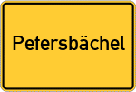 Place name sign Petersbächel