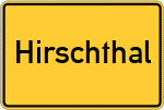 Place name sign Hirschthal