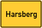 Place name sign Harsberg, Pfalz