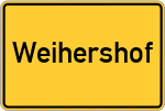 Place name sign Weihershof