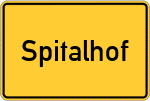 Place name sign Spitalhof