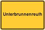 Place name sign Unterbrunnenreuth