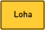 Place name sign Loha