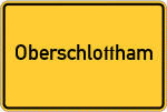 Place name sign Oberschlottham