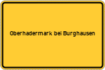 Place name sign Oberhadermark bei Burghausen, Salzach