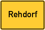Place name sign Rehdorf, Kreis Altötting