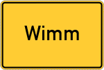 Place name sign Wimm