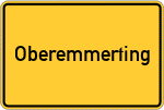 Place name sign Oberemmerting