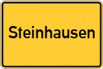 Place name sign Steinhausen, Kreis Altötting