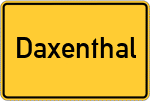 Place name sign Daxenthal, Inn