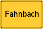Place name sign Fahnbach, Kreis Altötting