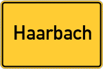 Place name sign Haarbach, Inn