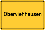 Place name sign Oberviehhausen, Inn