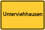 Place name sign Unterviehhausen, Inn