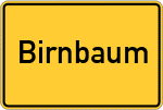 Place name sign Birnbaum, Kreis Altötting