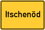 Place name sign Itschenöd, Kreis Altötting