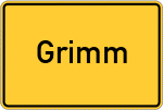Place name sign Grimm, Inn