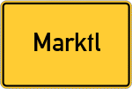 Place name sign Marktl