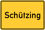 Place name sign Schützing, Inn