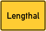 Place name sign Lengthal, Kreis Altötting