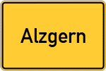 Place name sign Alzgern